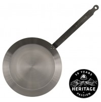 Robens 39cm 12" Traditional Black Iron Steel Smokey Hill Skillet / Frying Pan